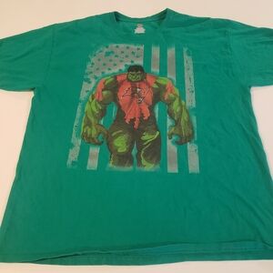 Green incredible Hulk Tampa Bay Buccaneers mash up tee shirt size 2XL